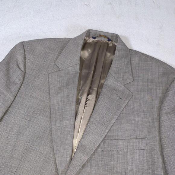 Brooks Brothers 346 Blazer Mens Sport Coat‎ Size 44RG Gray Business Stretch Wool - Picture 2 of 15